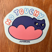 'no touchy' sticker