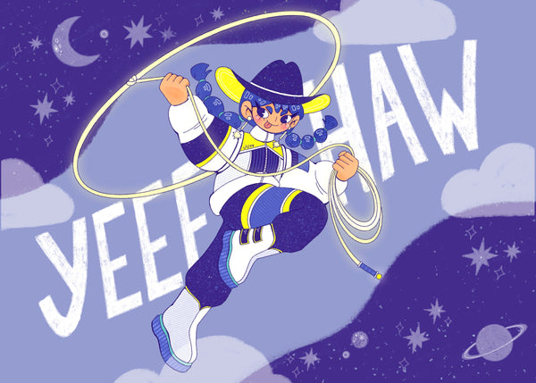 'intergalactic yeehaw' print