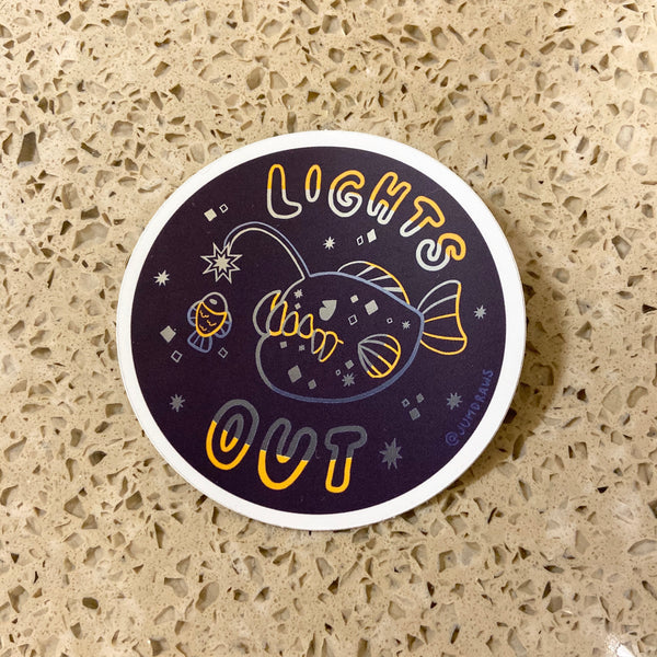 'Lights Out!' sticker [discontinued]